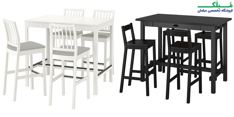 انواع مدل ست میز و صندلی بار ایکیا